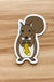 Squirrel Knitting - Knitting Themed Stickers