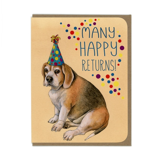 Chubby Beagle Birthday card - Amy Rose Moore Illustrations