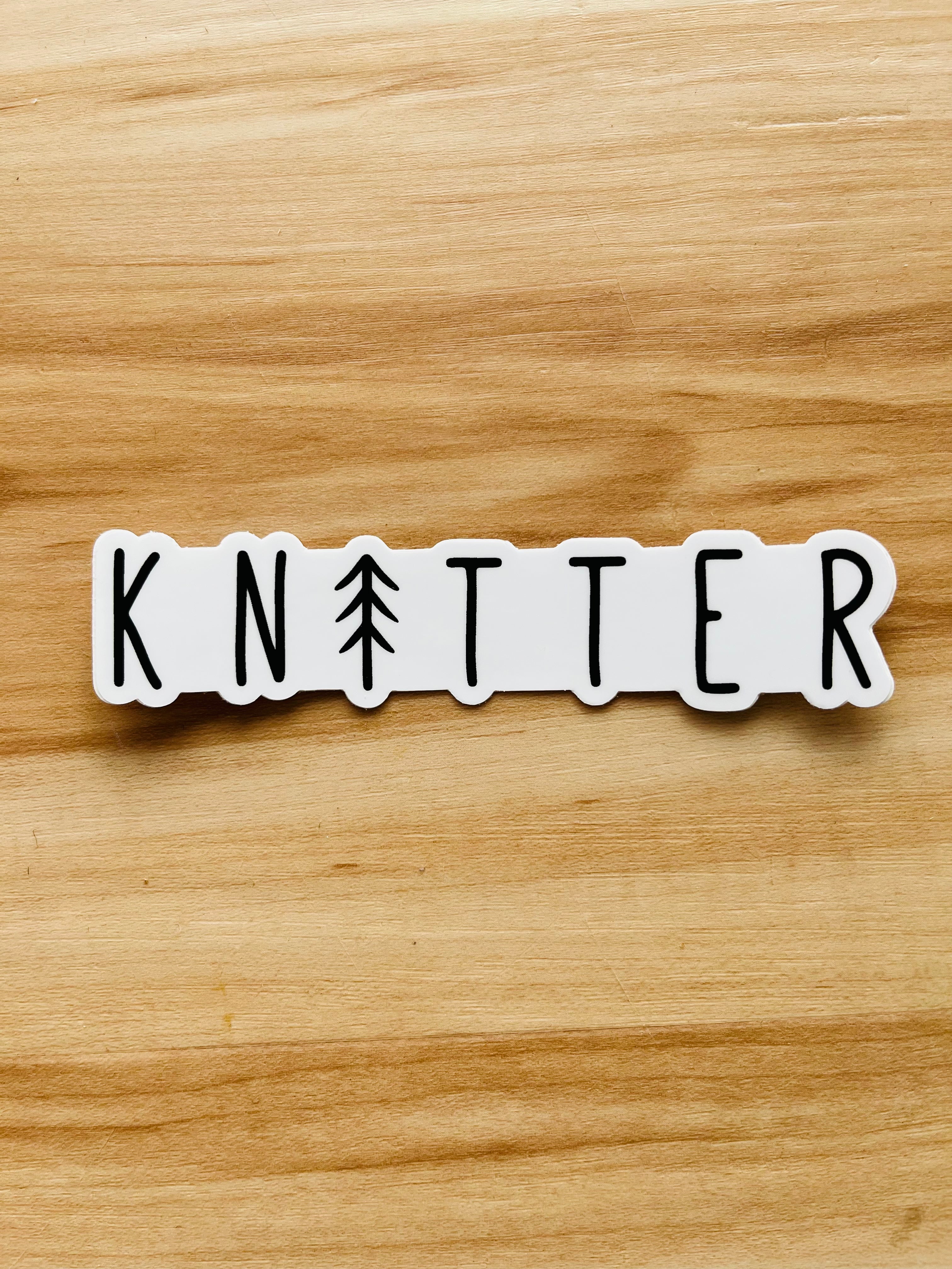 Tree Knitter - Knitting Themed Stickers