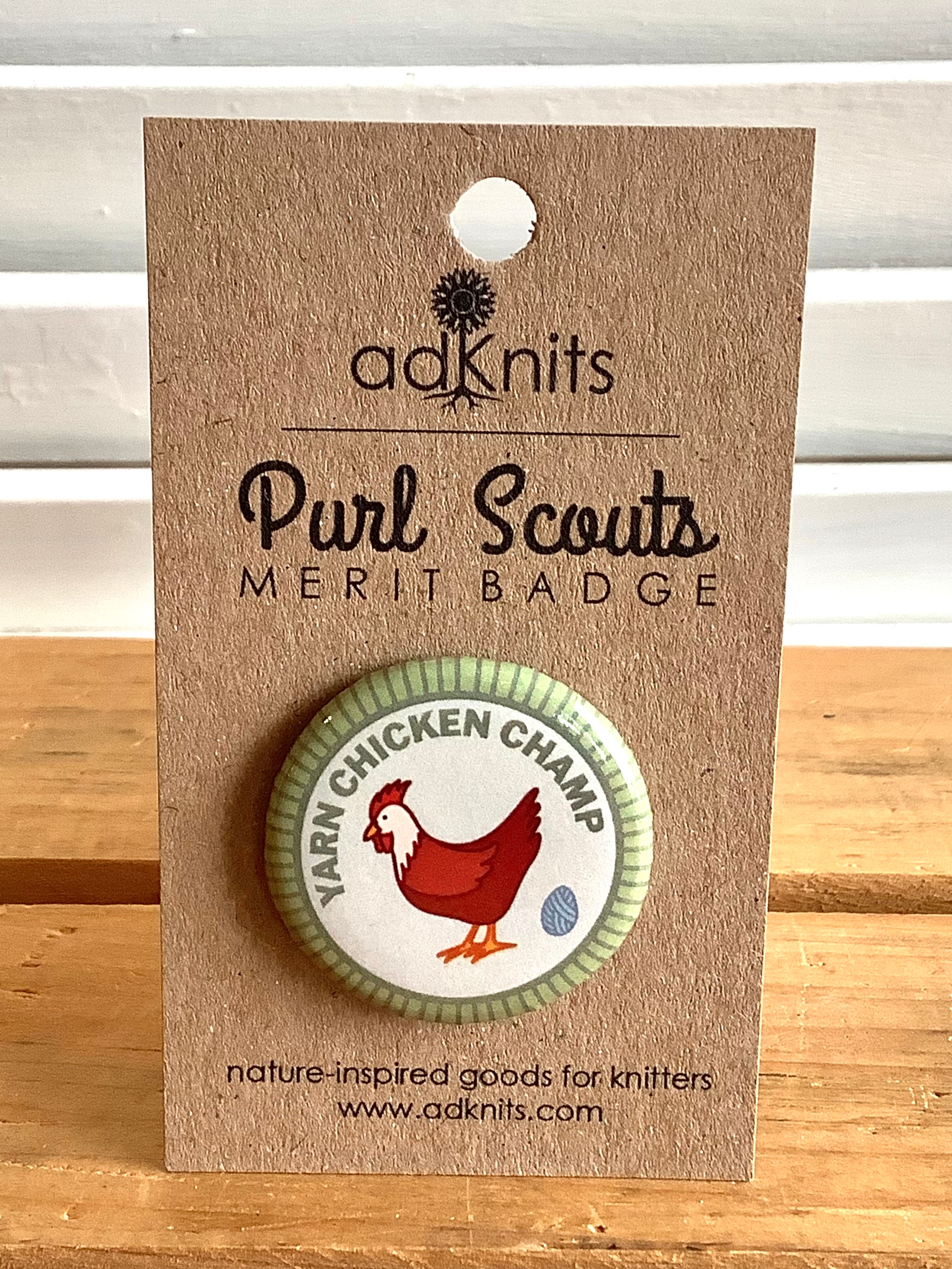 Yarn Chicken Champ - Purl Scouts Merit Badge