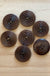 Brown swirl corozo nut buttons, 1-inch