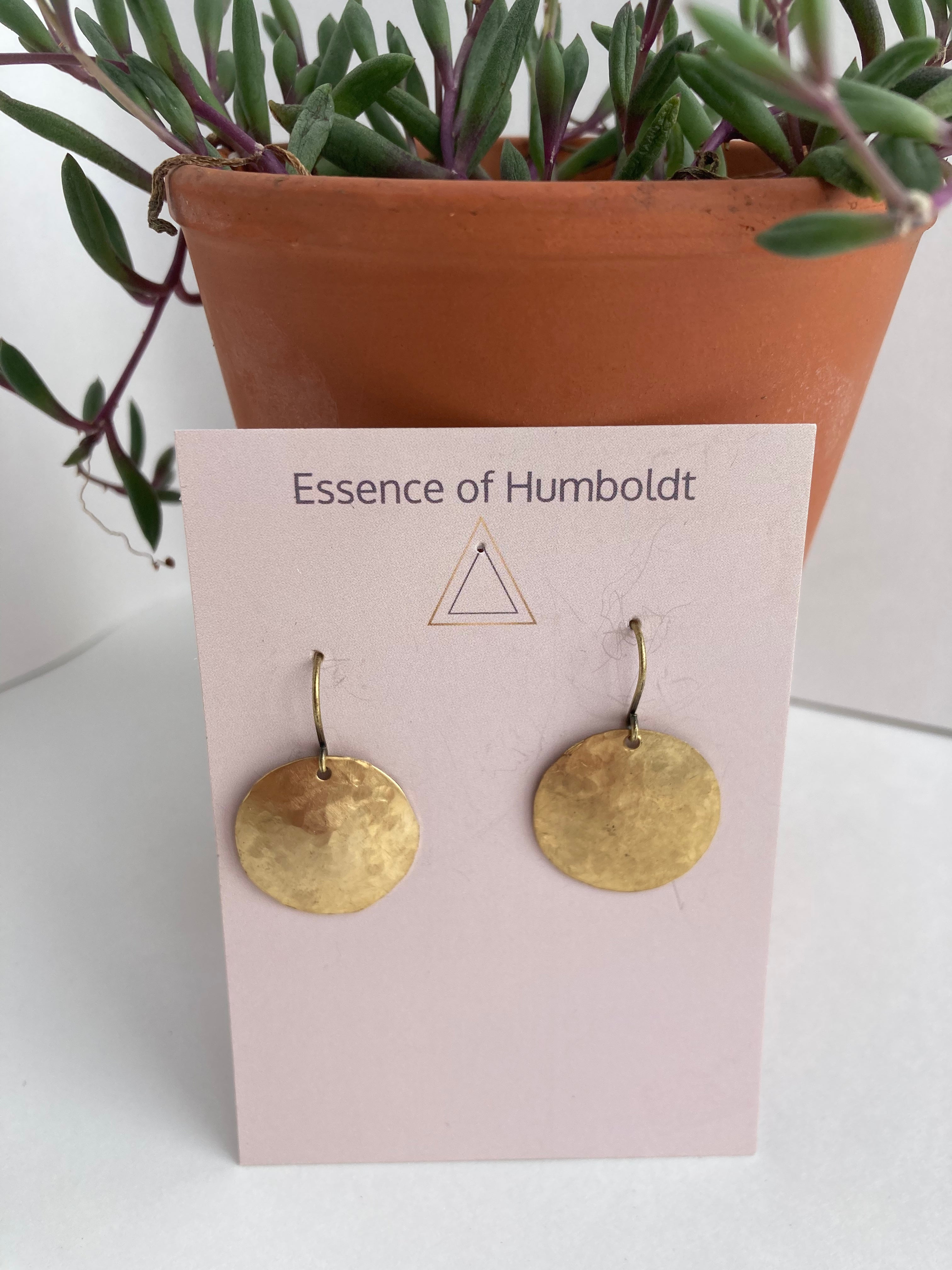 Hammered disc small - Earrings from Essence of Humboldt