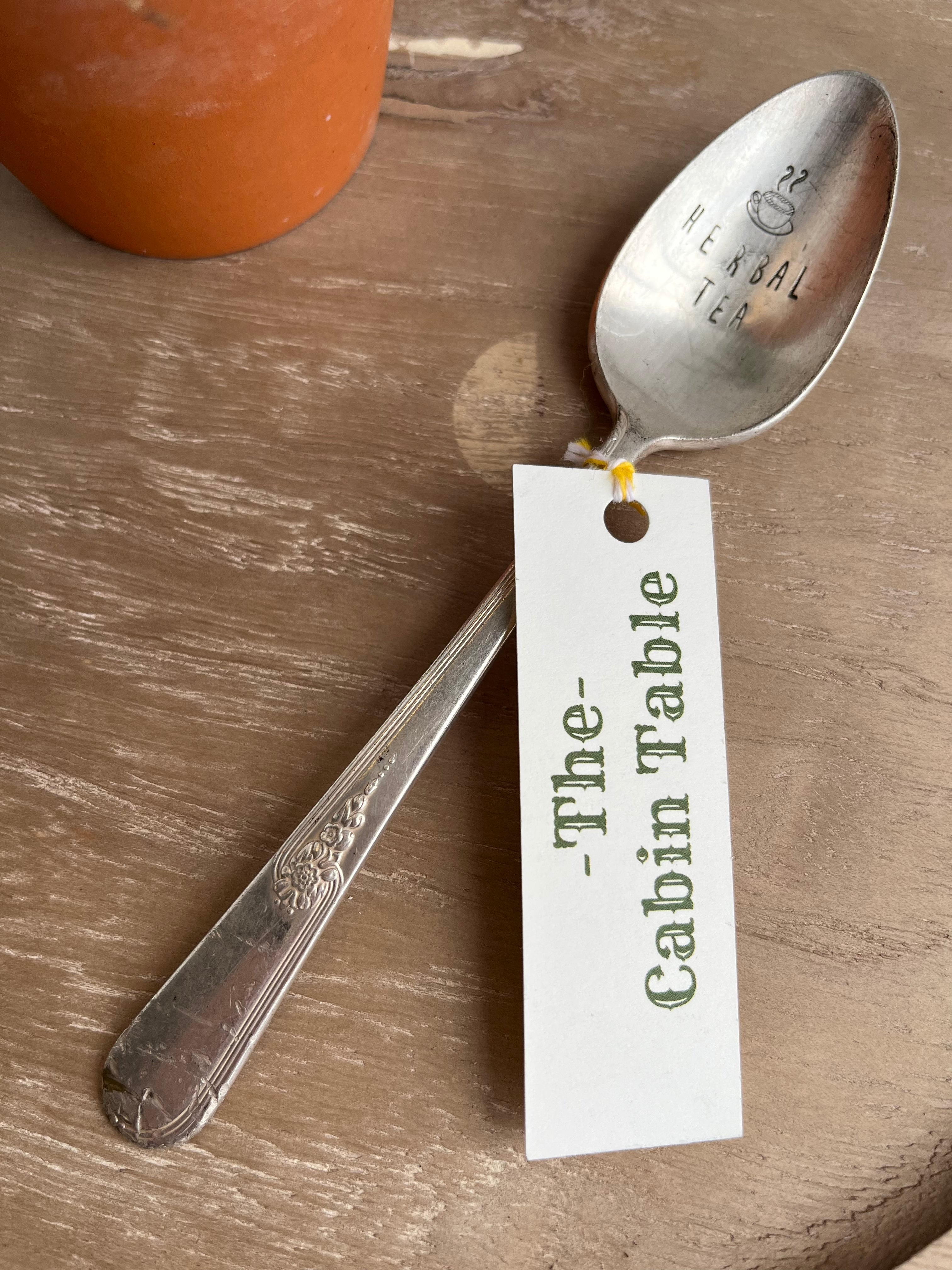 Herbal Tea - Stamped Spoons from the Cabin Table