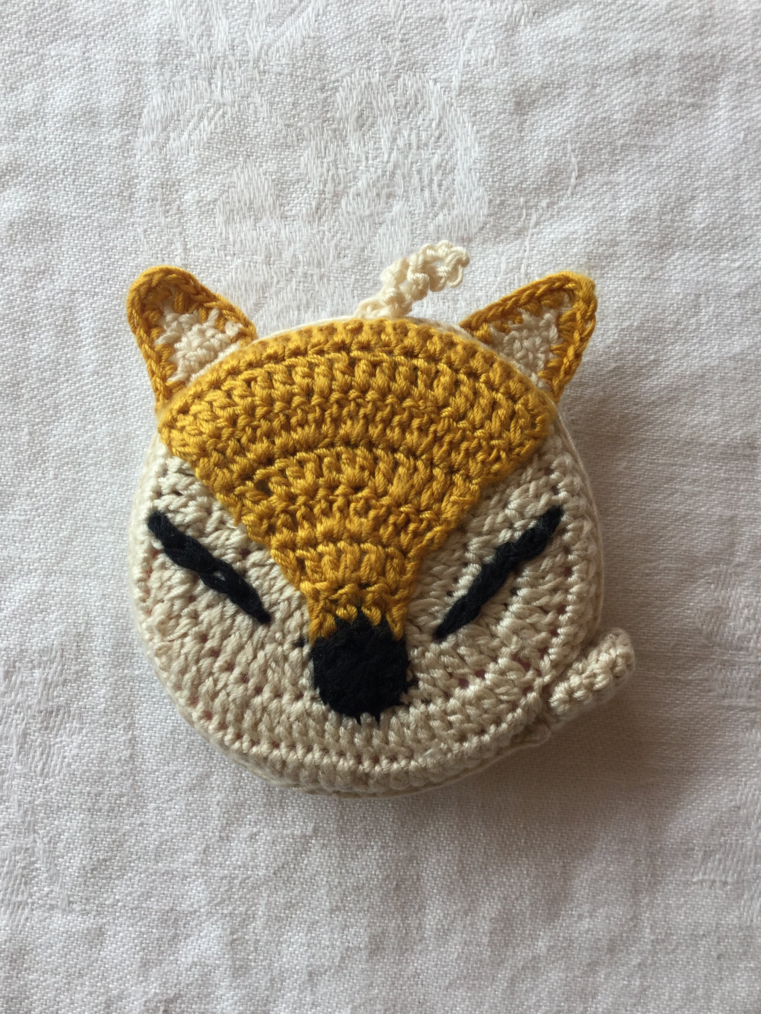 Yellow Fox - Crocheted Tape Measure