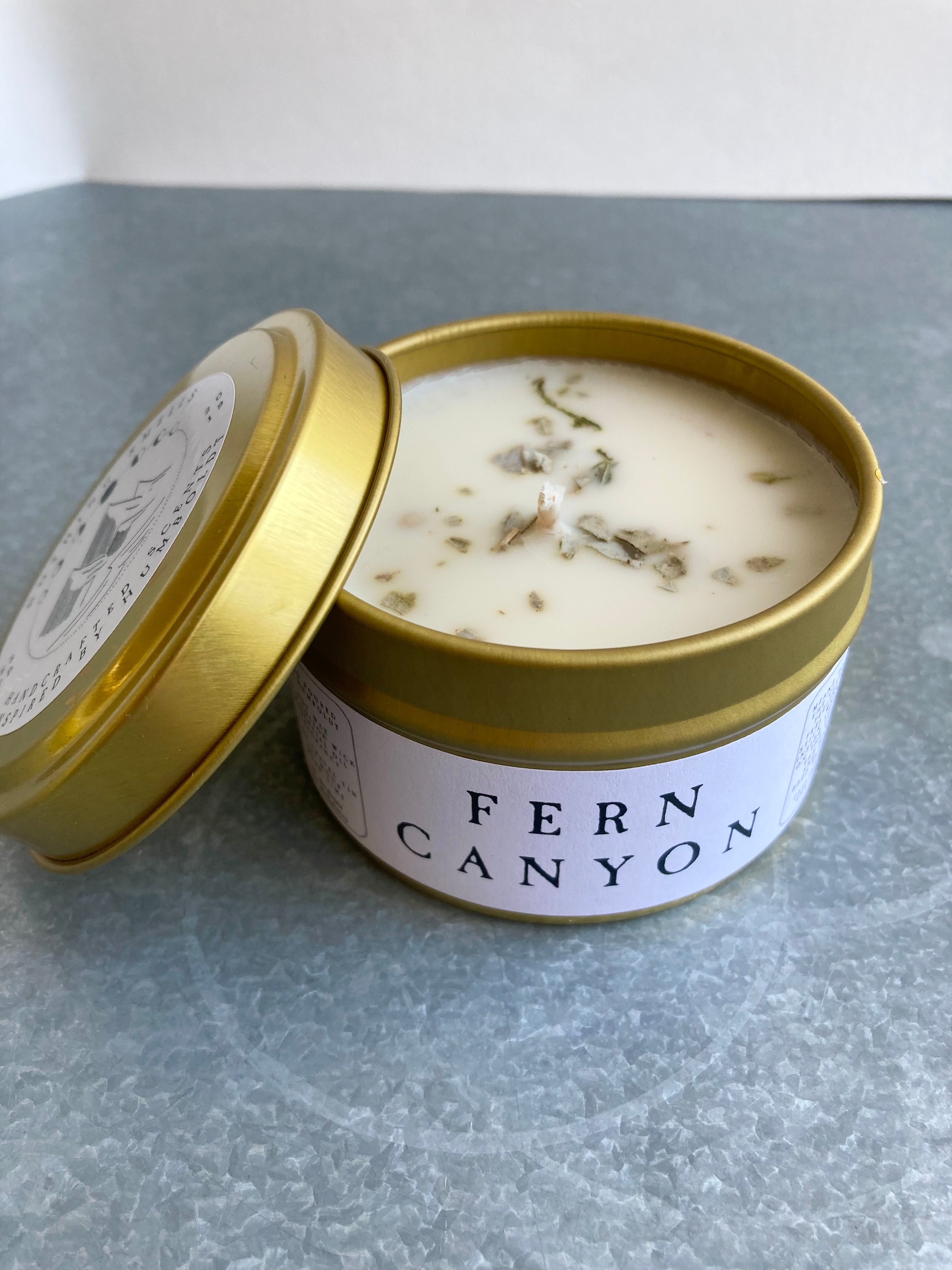 Fern Canyon candle in tin from Nothing Obvious