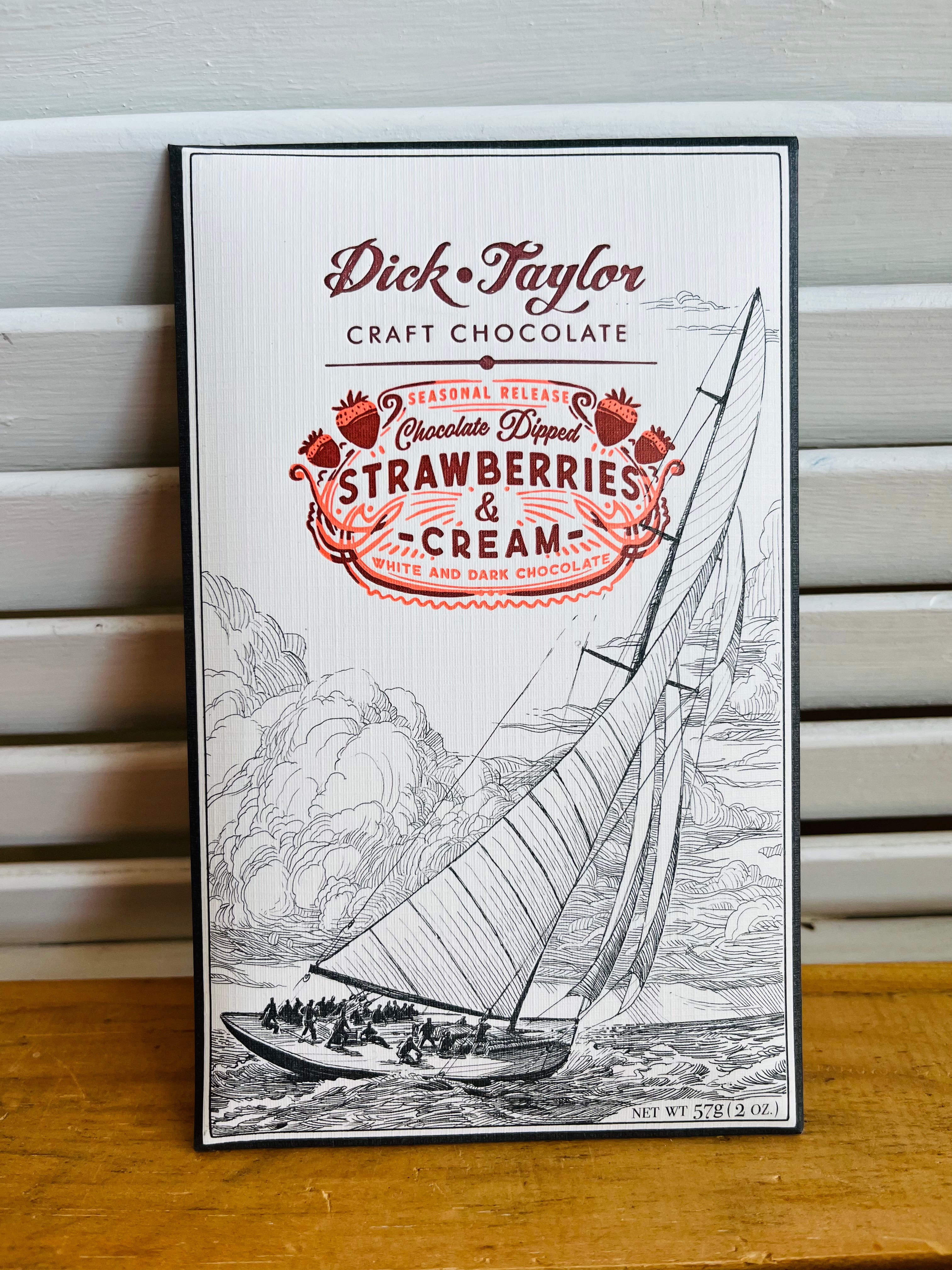 Strawberries & Cream - seasonal release bar from Dick Taylor Craft Chocolate