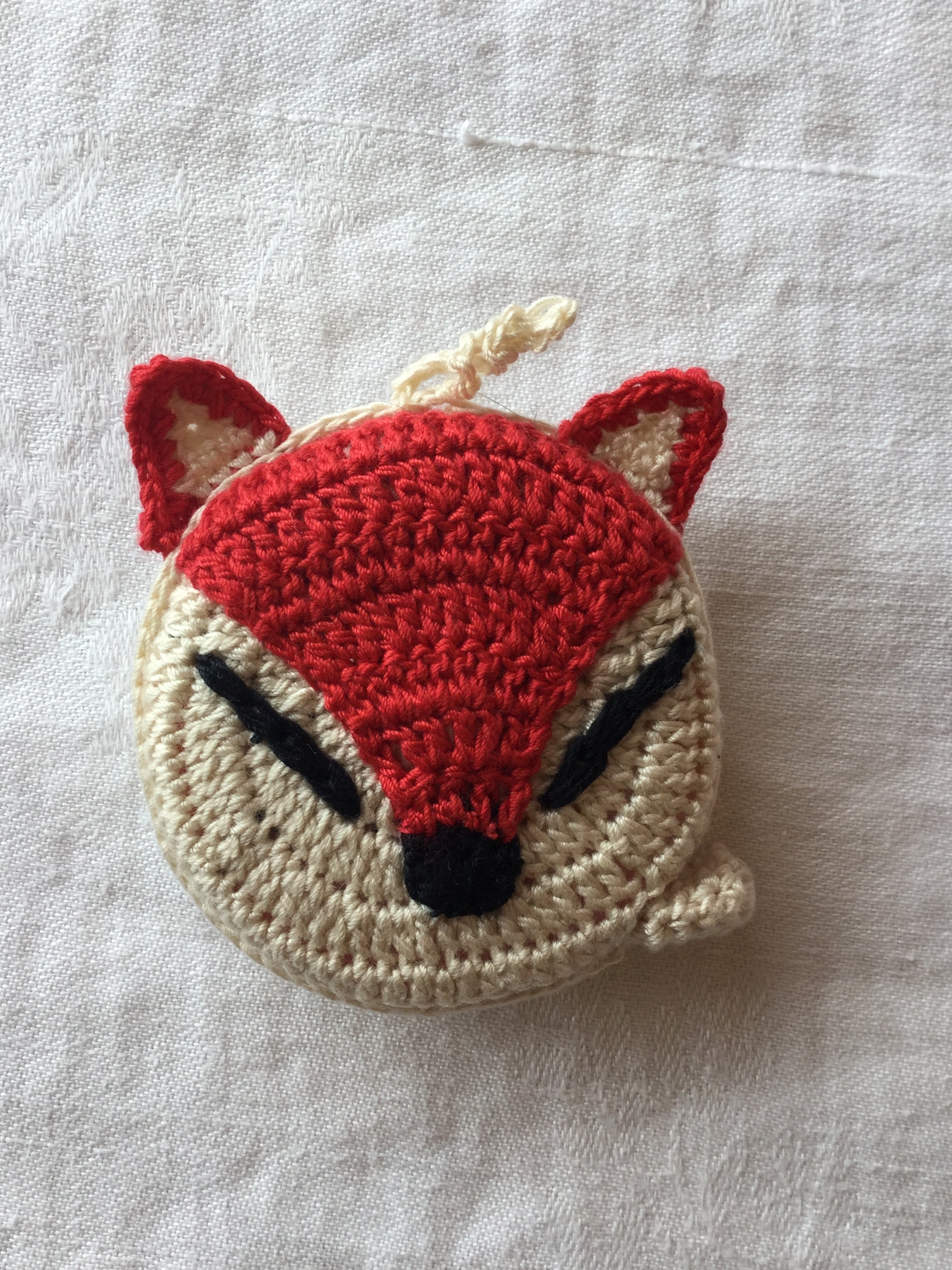 Red Fox - Crocheted tape measure