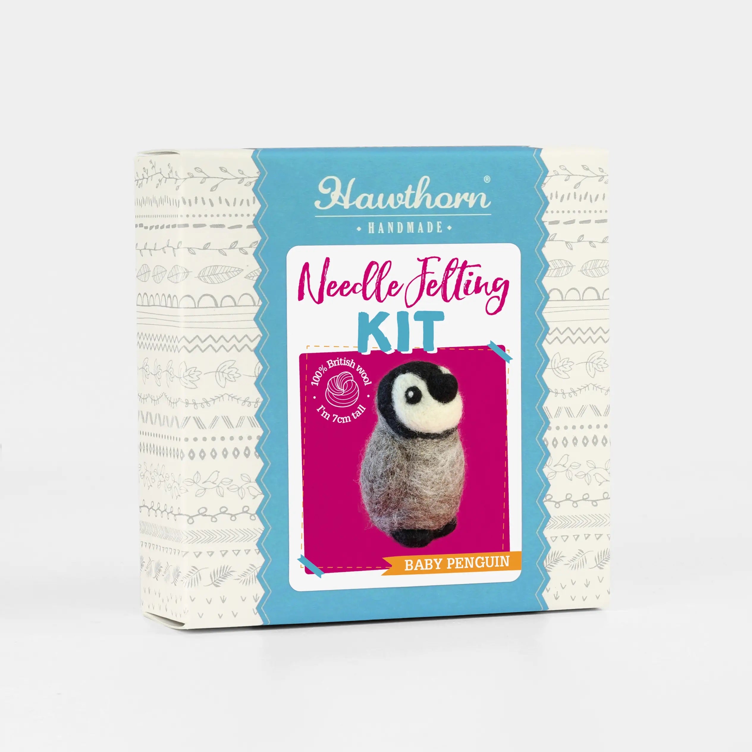 Box for the Penguin mini needle felting kit