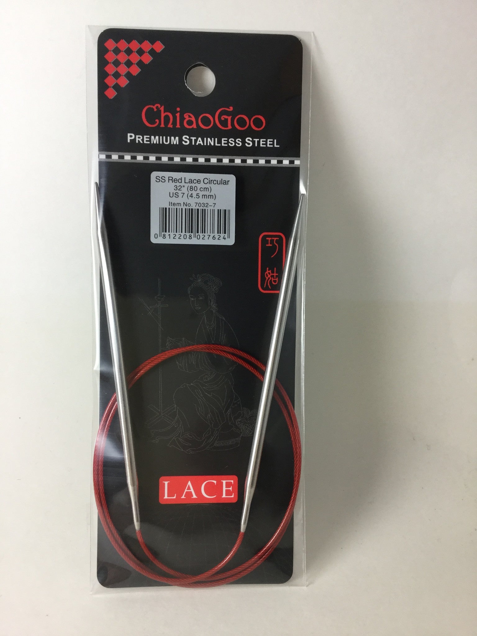 32-inch lace tip circular needles from ChiaoGoo