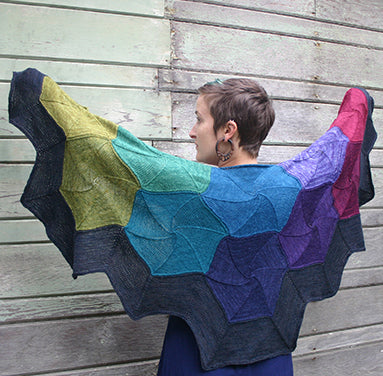 Prismatic Honeycomb Shawl pattern by Kira K Designs