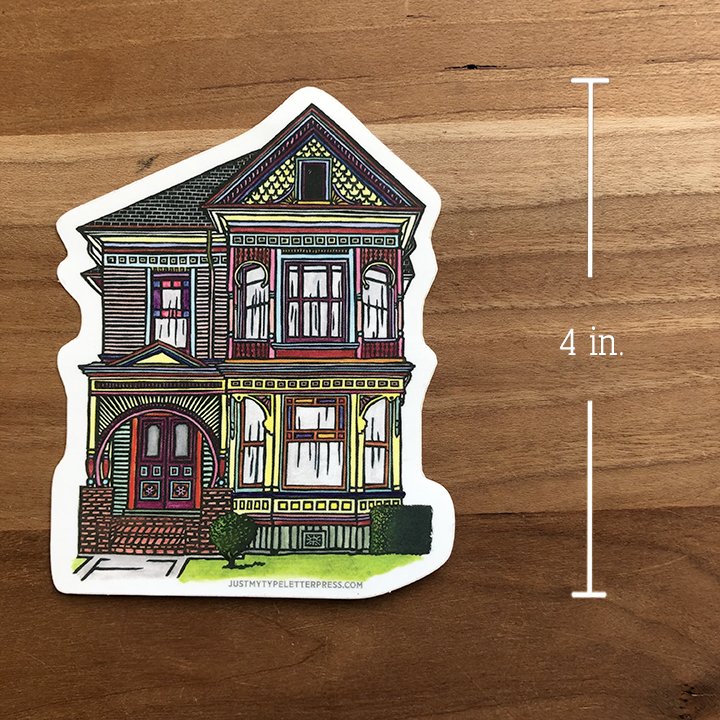 Victorian Torrey House - Stickers from Just My Type Letterpress