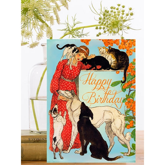Cats and Dogs - Madame Treacle Greeting Card