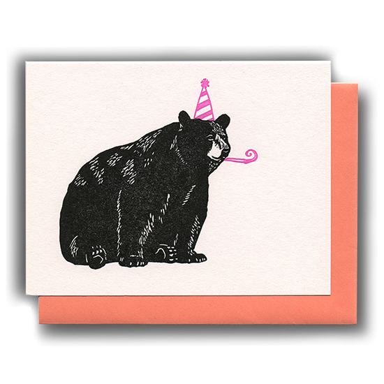 Bear Birthday - card from Just My Type Letterpress