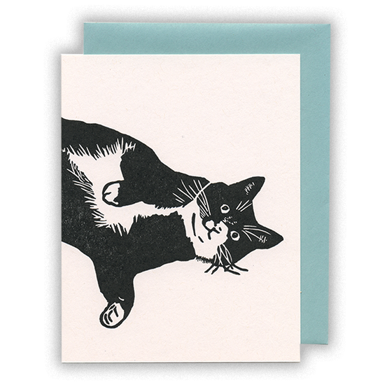 Cat Full length - card from Just My Type Letterpress