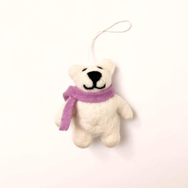 Purple scarf - Happy Bears Eco Ornaments from Friendsheep