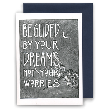 Be Guided By Your Dreams - card from Just My Type Letterpress