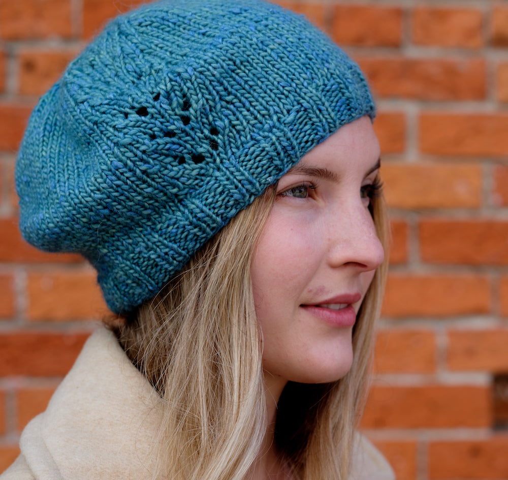 Twinberry Lace hat pattern PDF from Sweet Shop Patterns