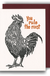 Rooster You rule the roost - card from Just My Type Letterpress
